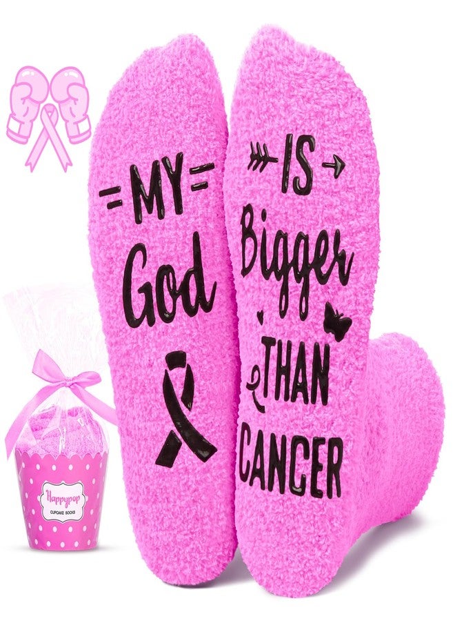 Happy Pop HAPPYPOP Breast Cancer Awareness Socks - Women Breast Cancer Survivors Gift Ideas for Patients, Pink Chemo Care Comfort Unique Gifts for Female Patient - Image 1