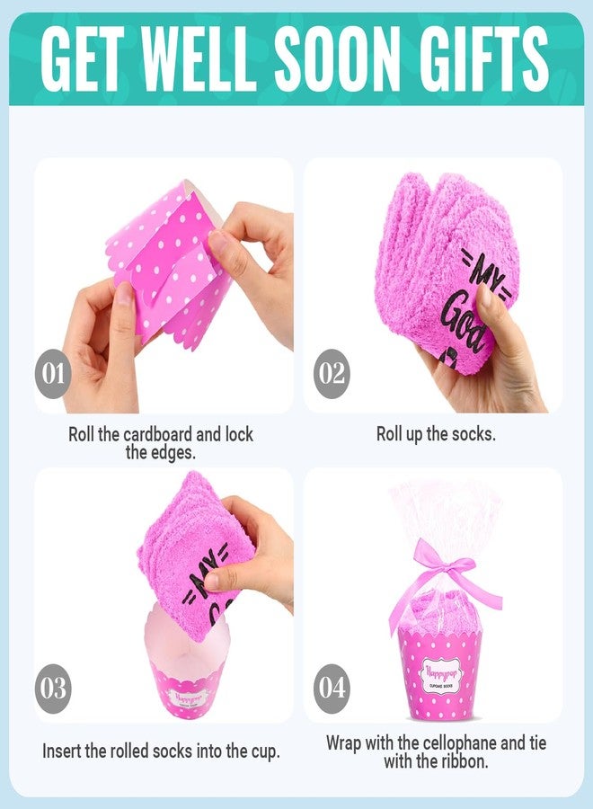 Happy Pop HAPPYPOP Breast Cancer Awareness Socks - Women Breast Cancer Survivors Gift Ideas for Patients, Pink Chemo Care Comfort Unique Gifts for Female Patient - Image 4