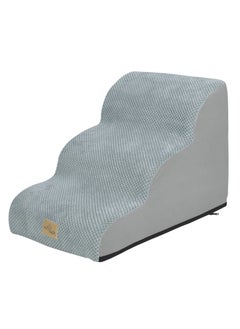 WISFOR Non-Slip Pet Ramp Stairs Gray Dog Stairs 40cm Height Dog Ramp for Bed and Couches Pet Dog Steps 3 Tiers Training Stairs Grey 3 Steps Dog Ramp Stairs Removable and Washable  - Image 1