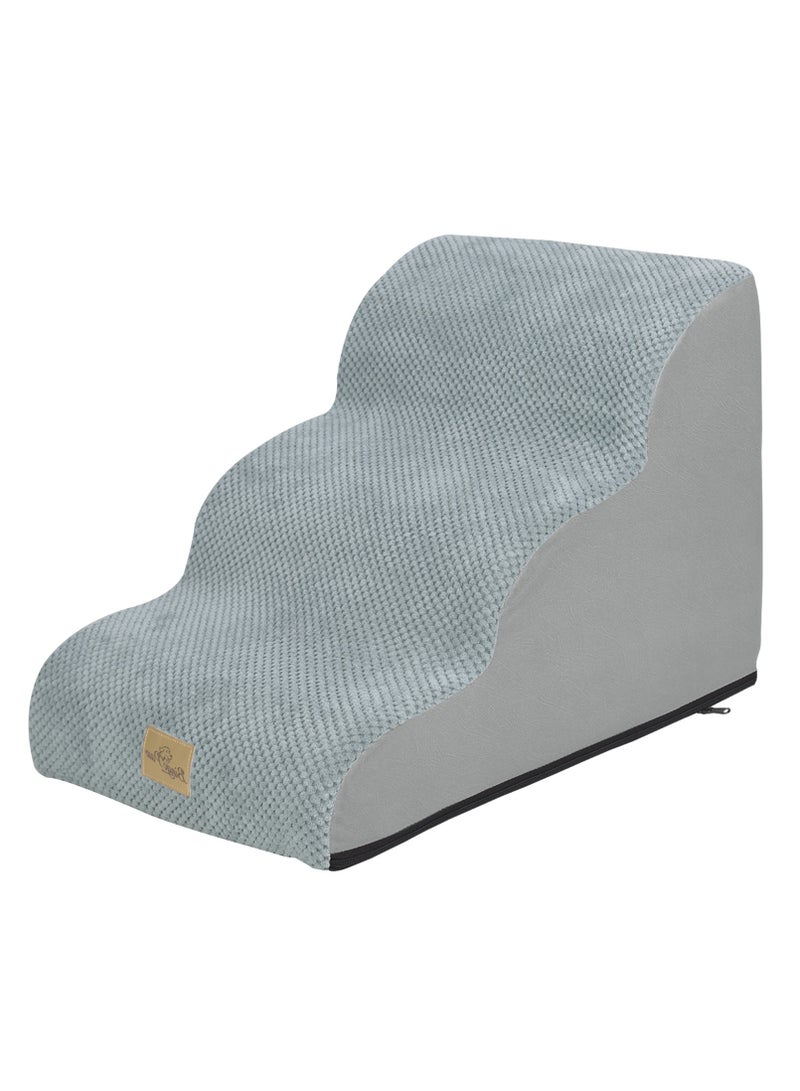 ويسفور سلالم غير قابلة للانزلاق للحيوانات الأليفة، سلالم رمادية للكلاب بارتفاع 40 سم، سلالم للكلاب للسرير والأرائك، سلالم تدريب للكلاب مكونة من 3 طبقات، سلالم رمادية مكونة من 3 درجات، قابلة للإزالة والغسل - Image 1