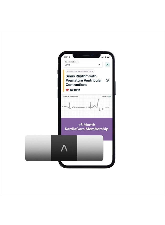 AliveCor KardiaMobile Six-Lead Personal EKG Device - Record EKGs at Home and Detect Irregular Heartbeats - Includes Access to 6 Months of KardiaCare Heart Health Membership - by AliveCor - Image 1