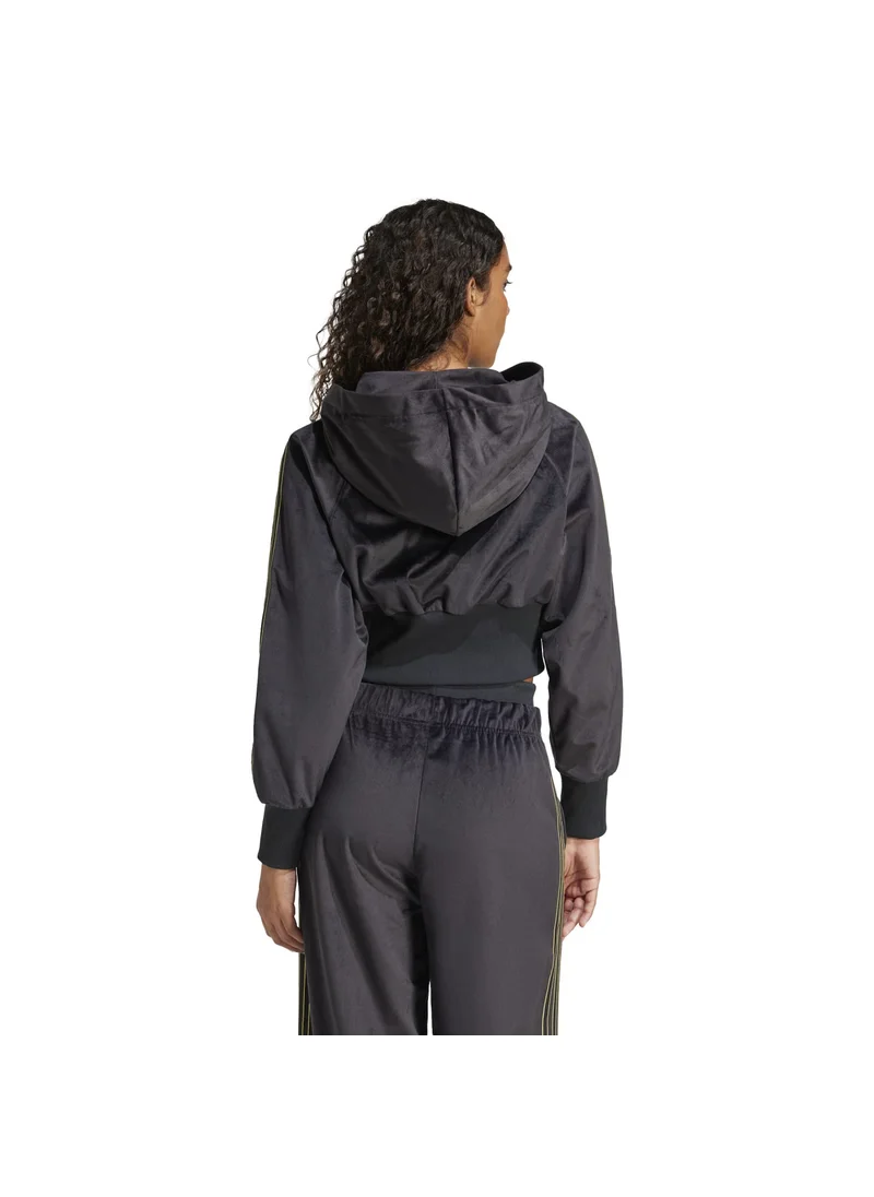 Adidas adidas VELOUR ZIP TT Black Originals Women TRACK TOPS
