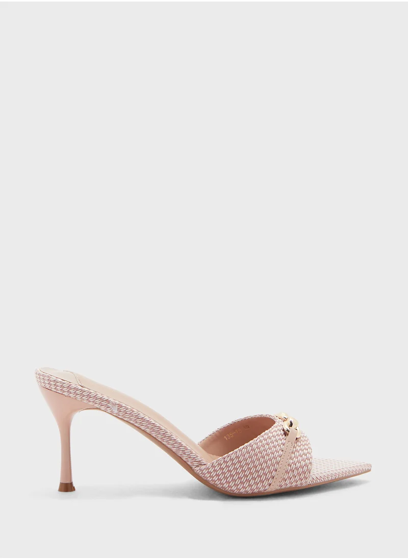 ايلا Metal Trim Detail Mule Sandal