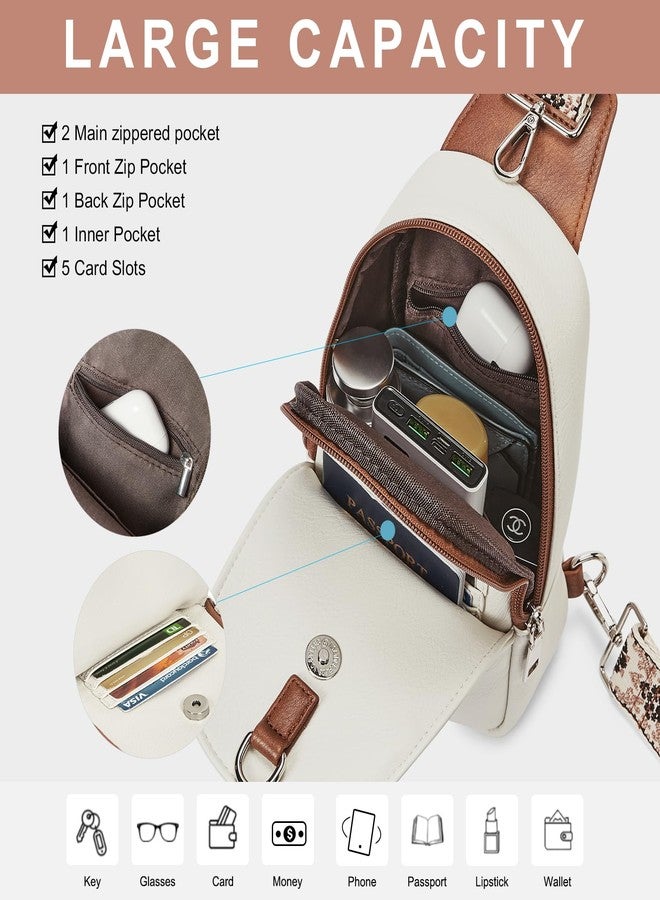 CLUCI Cross Body Bag Purse for Women, Sling Bag Crossbody Purse, Leather Sling Bag Crossbody Bags Trendy Chest Bag for Travel - Image 3