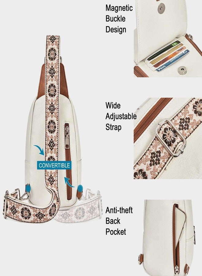 CLUCI Cross Body Bag Purse for Women, Sling Bag Crossbody Purse, Leather Sling Bag Crossbody Bags Trendy Chest Bag for Travel - Image 5