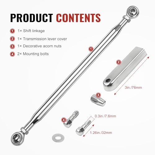 GZYF Motorcycle Round Gear Shift Linkage for Harley Touring Electra Glide FLHT, for Road King FLHR, Road Glide FLTR, Street Glide FLHX, Trike FLHTCUTG FLHXXX FLRT, Chrome - Image 2