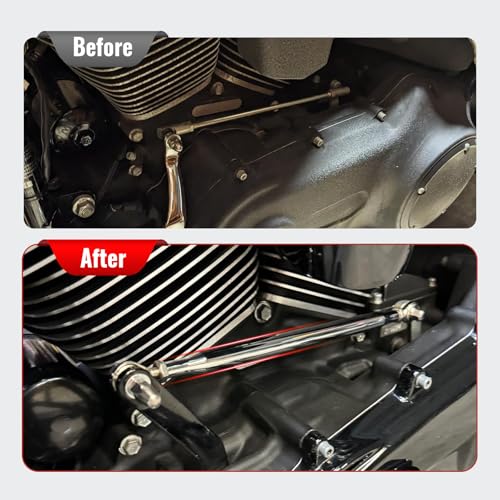 GZYF Motorcycle Round Gear Shift Linkage for Harley Touring Electra Glide FLHT, for Road King FLHR, Road Glide FLTR, Street Glide FLHX, Trike FLHTCUTG FLHXXX FLRT, Chrome - Image 5