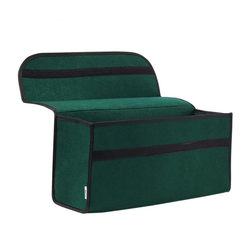 JVCV منظم صندوق السيارة الكبير ®، تخزين السيارة ومنظم ملحقات السيارة المضادة للانزلاق لمنظمة السيارة، SUV، سيدان، شاحنة، ميني فان قاعدة مضادة للانزلاق (كبير - أخضر) - Image 4