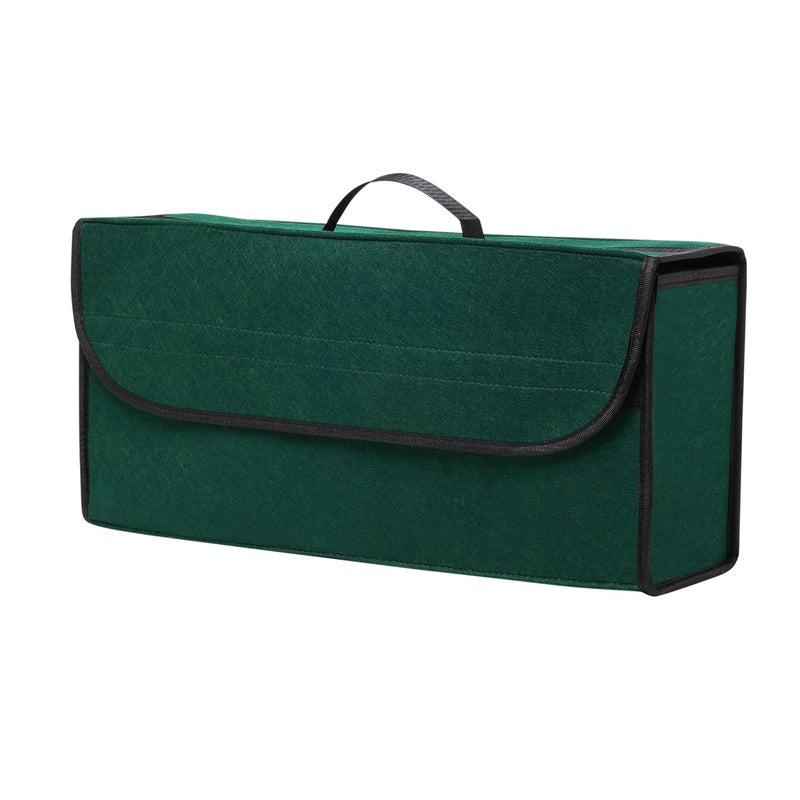 JVCV منظم صندوق السيارة الكبير ®، تخزين السيارة ومنظم ملحقات السيارة المضادة للانزلاق لمنظمة السيارة، SUV، سيدان، شاحنة، ميني فان قاعدة مضادة للانزلاق (كبير - أخضر) - Image 1