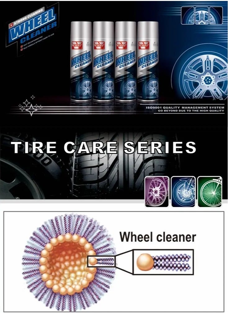 VESLEE Veslee Wheel Cleaner Spray Stains Remove Car Tire Wheel Rim Spray Car Cleaning Sprays  - Image 5