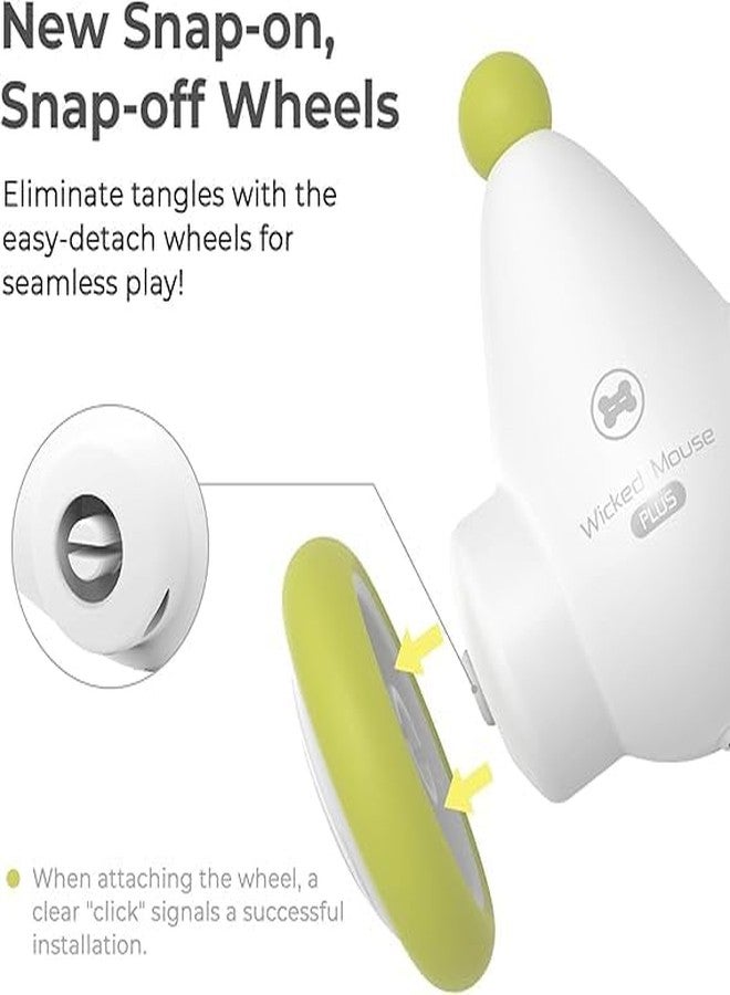 VIMNJULA [2025 Upgraded] Smart Interactive Cat Toys, Wicked Mouse Plus, Automatic Cat Toy with LED Lights, USB Rechargeable, Moving Toys for Kitten Cats, Auto Multi Color - Image 4