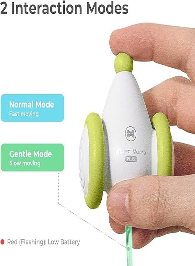 VIMNJULA [2025 Upgraded] Smart Interactive Cat Toys, Wicked Mouse Plus, Automatic Cat Toy with LED Lights, USB Rechargeable, Moving Toys for Kitten Cats, Auto Multi Color - Image 3