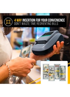 Kolibri Kcd1000 4Way Orientation Portable Fake Currency Reader And Counterfeit Bill Detector With Um Magnetic Infrared Counterfeit Money Detector Easy Pass/Fail Indicator (Kcd1000)  - Image 2