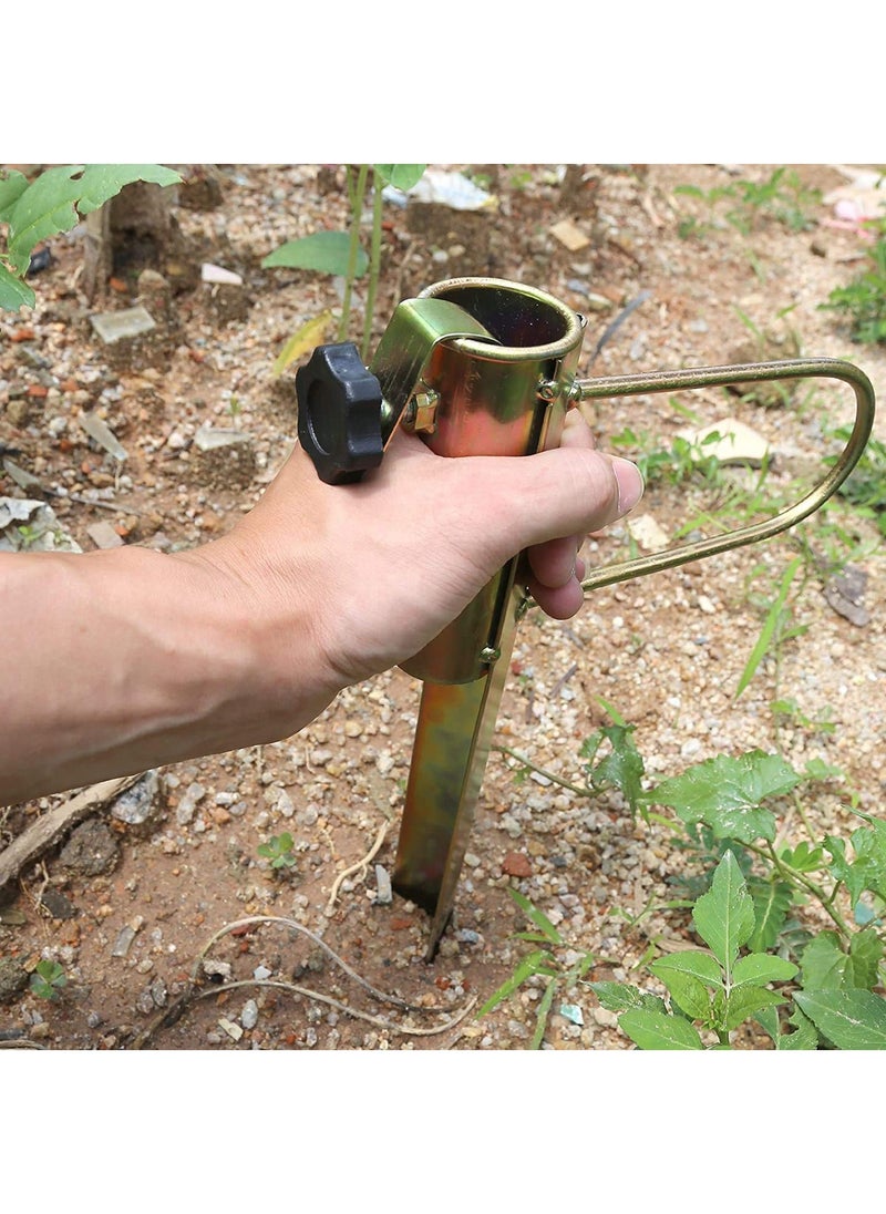 Ground Spike Umbrella Parasol Flag Pole Metal Umbrella Holder Sand Screw Stand Fishing Rods for Outdoor Camping Beach Sand Anchor Ground Soil Spike with Adaptor 25-32mm Diameter Adjustable - Image 2