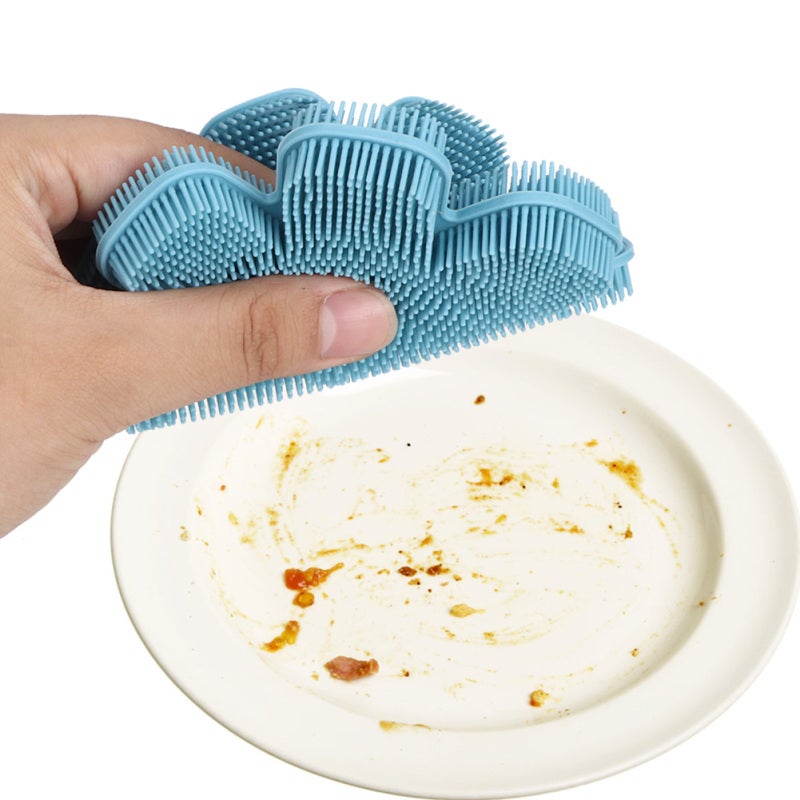Silicone Dish Washing Brush: Soft Food Grade Silicone Head - Effective Decontamination Non-Scratch, Hanging Storage for Kitchen Utensils, Dishes, Pots and Fruits - Image 2
