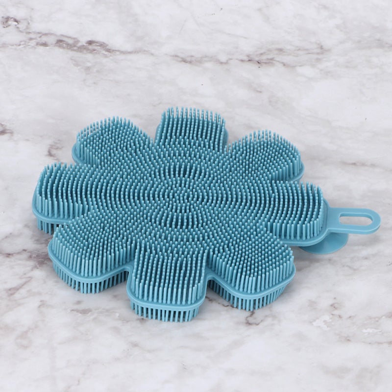 Silicone Dish Washing Brush: Soft Food Grade Silicone Head - Effective Decontamination Non-Scratch, Hanging Storage for Kitchen Utensils, Dishes, Pots and Fruits - Image 4