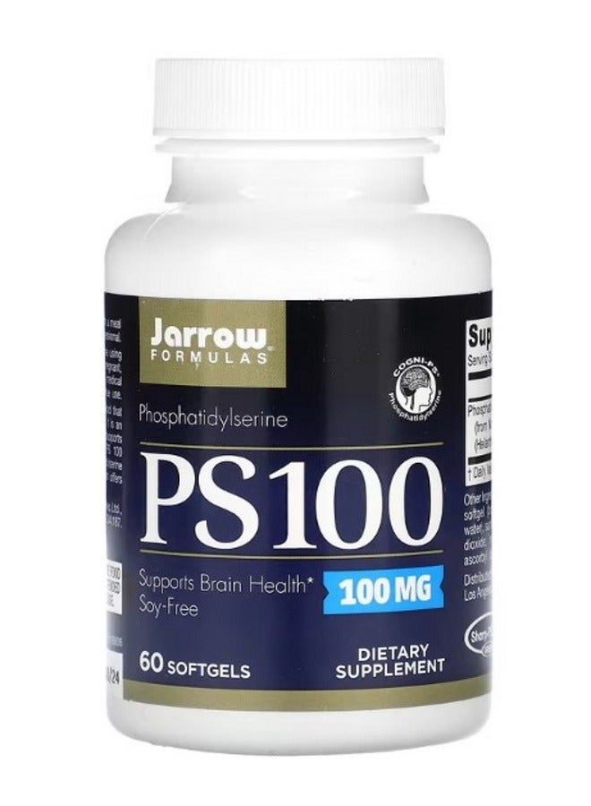 jarrow formulas PS100 Phosphatidylserine 100 mg 60 Softgels - Image 1
