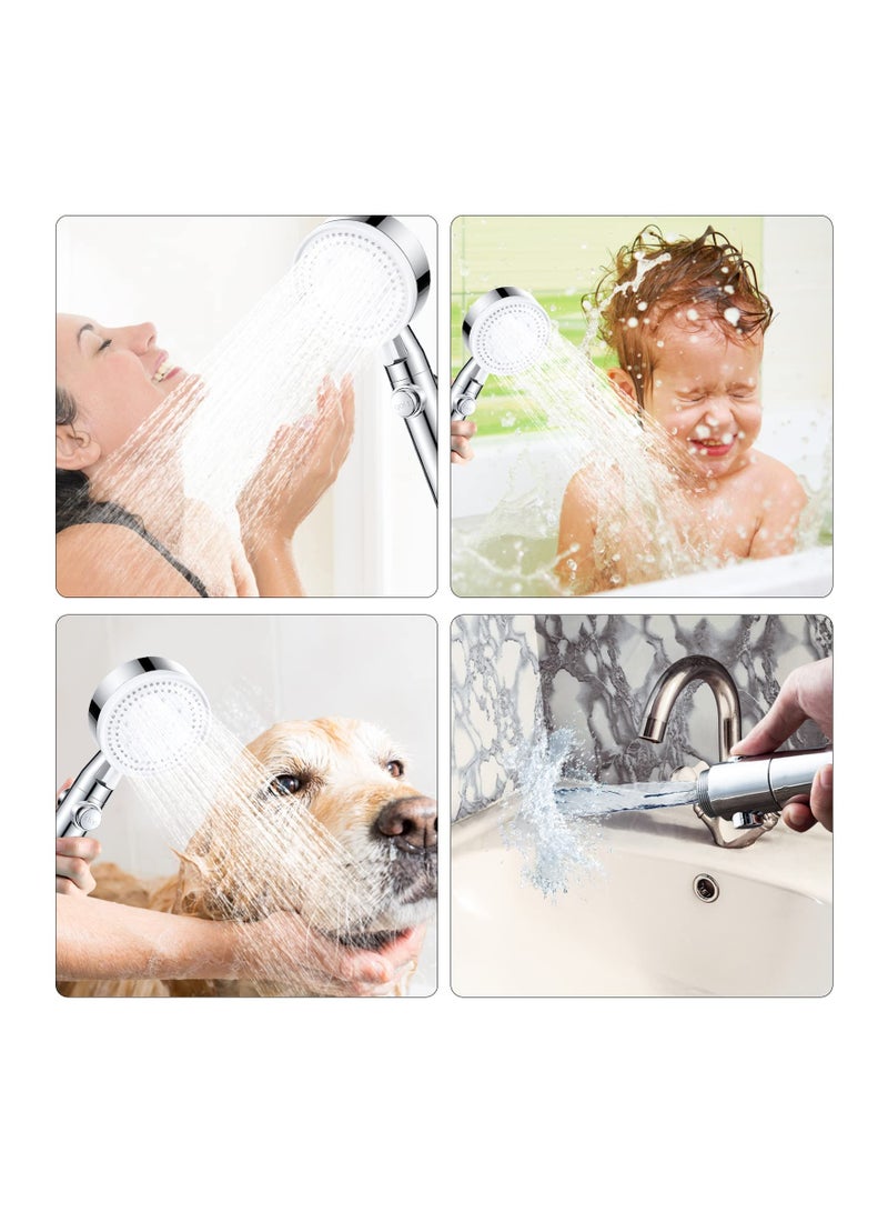 High Pressure Handheld Shower Head with ON/OFF Pause Switch, 5 Powerful Spray Modes, Detachable Shower  with Hose  Bracket for Ultimate Shower Experience - Image 5