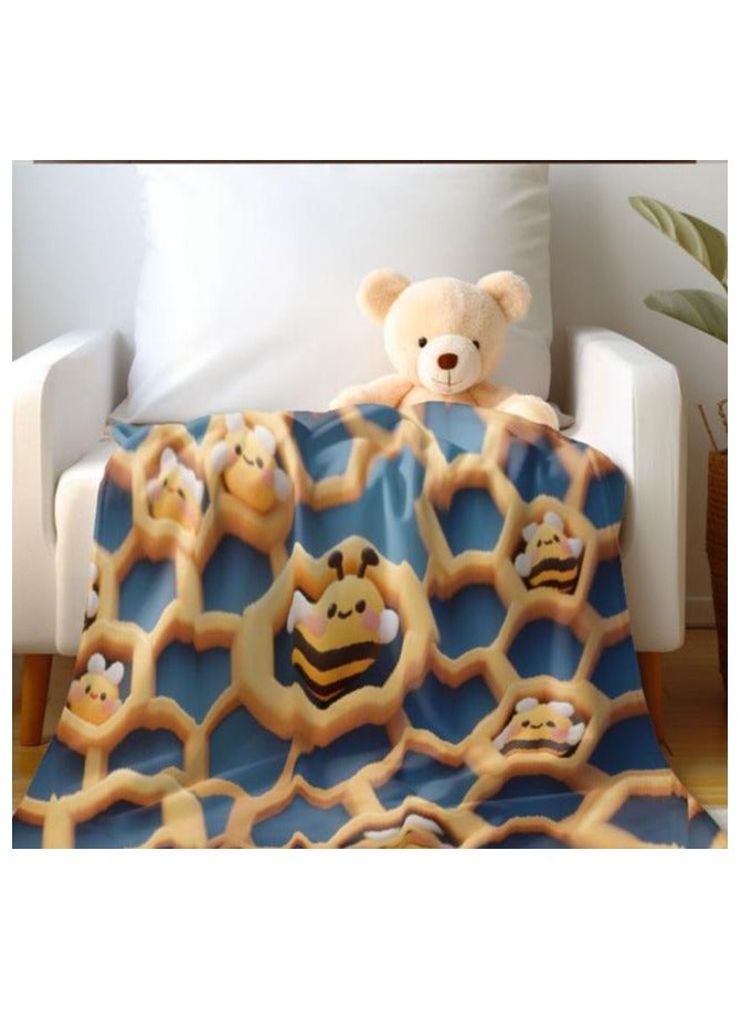 عام بطانية رقيقة من الفانيلا الكرتونية للأطفال أو الطلاب (دافئة ومريحة ومناسبة للنوم والألعاب) 100 سم * 150 سم - 963 - Image 3