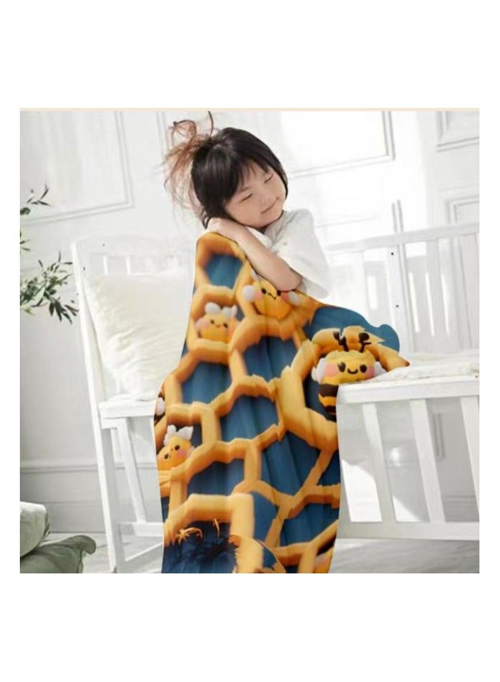 عام بطانية رقيقة من الفانيلا الكرتونية للأطفال أو الطلاب (دافئة ومريحة ومناسبة للنوم والألعاب) 100 سم * 150 سم - 963 - Image 1