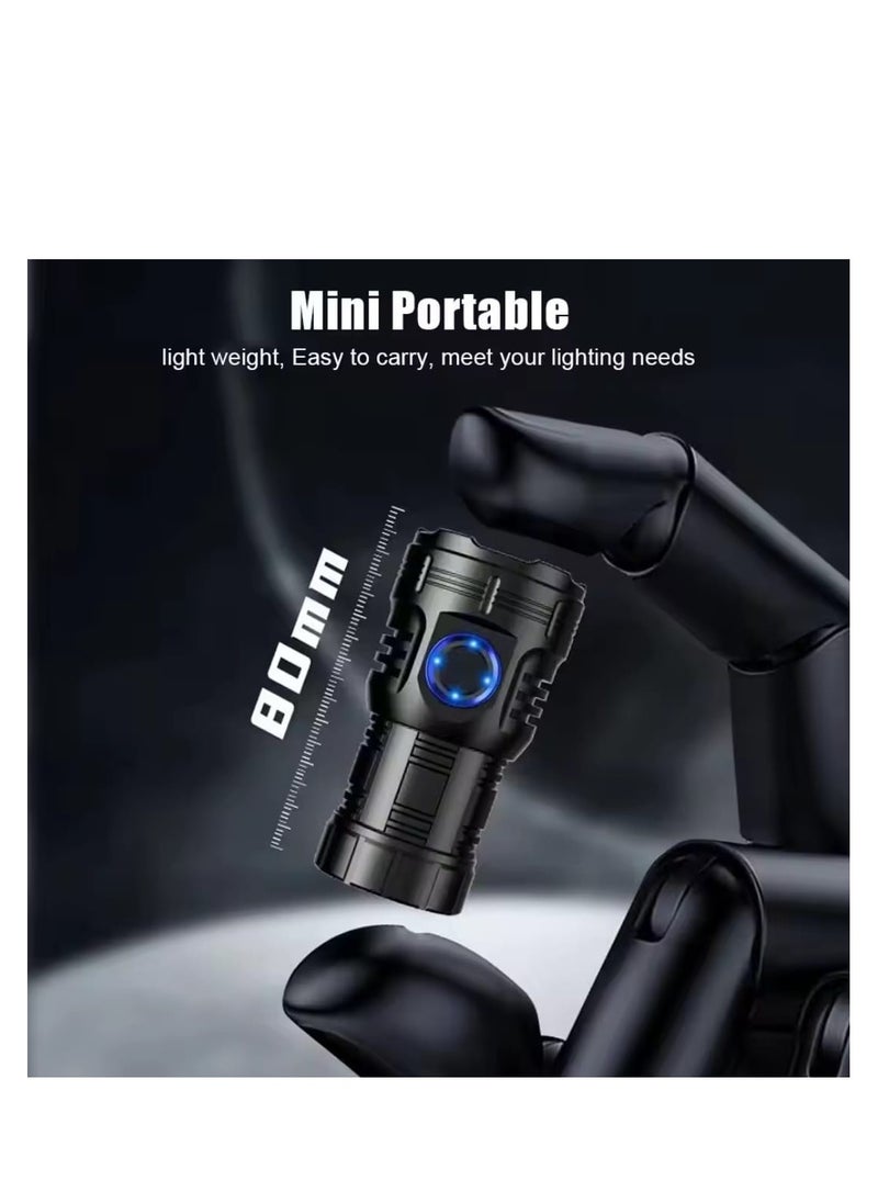 Generic High Power Led mini Flashlight USB Rechargeable Torch Light Long Shot 30W Ultra Powerful Flashlight for Outdoor Camping Hiking  - Image 4