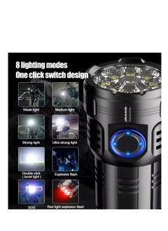 Generic High Power Led mini Flashlight USB Rechargeable Torch Light Long Shot 30W Ultra Powerful Flashlight for Outdoor Camping Hiking  - Image 3