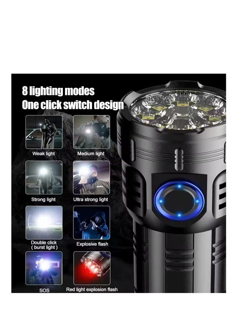 Generic High Power Led mini Flashlight USB Rechargeable Torch Light Long Shot 30W Ultra Powerful Flashlight for Outdoor Camping Hiking  - Image 3