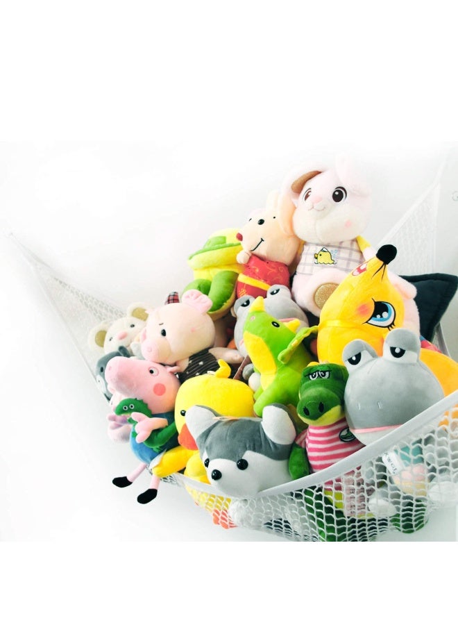 XWGJ Stuffed Animal Hammock Corner Storage Net Teddy Bear Hammock 4cm Wide Thickened Rubber Band of Toy Net 75 x59 x59 in super large - Image 2