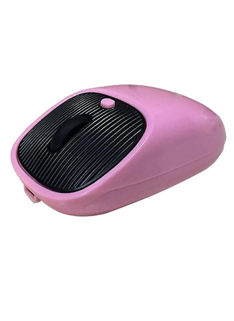 Gamma Wireless mouse, rechargeable multi-mode mouse with 2.4G wireless gaming mouse, M-14 pink - muted colored buttons for computer and laptop, personal and office use, comfortable and elegant design and bright colors  - Image 2
