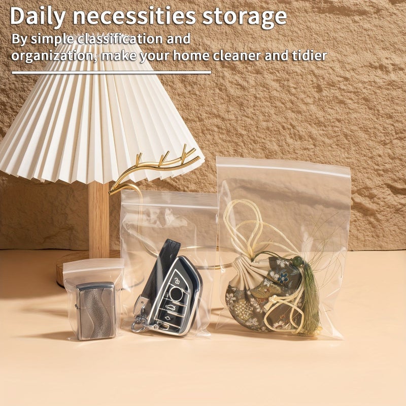 300 Clear Resealable Poly Bags 4-6cm for Art Prints Jewelry Storage - Image 2