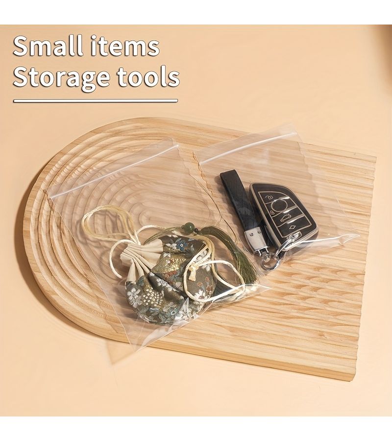 300 Clear Resealable Poly Bags 4-6cm for Art Prints Jewelry Storage - Image 3
