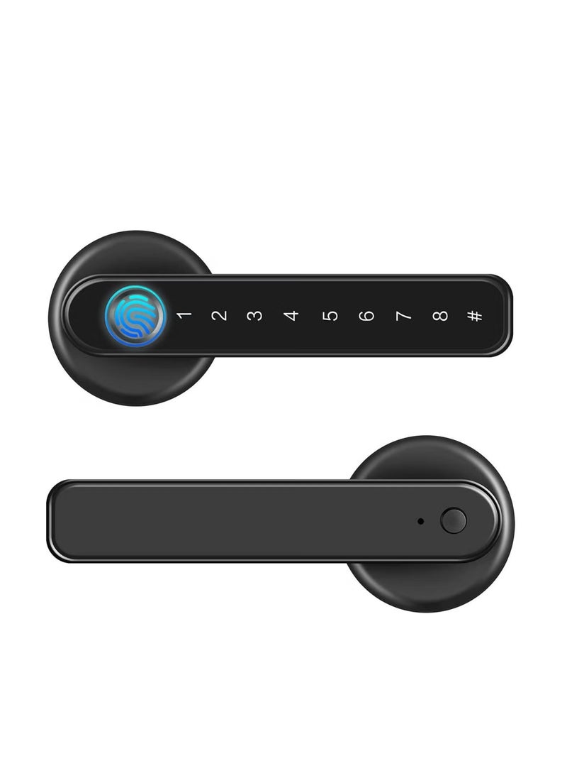 Generic Fingerprint Smart Door Lock,Keyless Entry 3-in-1 Door Lock, Smart Lever Unlock by Fingerprint/Keypad/Key For Home, Hotel, Apartment, Office, Bedroom  - Image 1