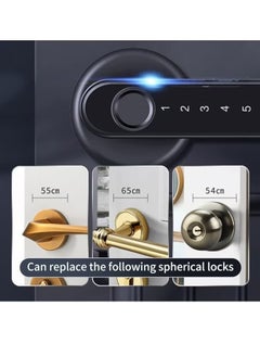 Generic Fingerprint Smart Door Lock,Keyless Entry 3-in-1 Door Lock, Smart Lever Unlock by Fingerprint/Keypad/Key For Home, Hotel, Apartment, Office, Bedroom  - Image 4