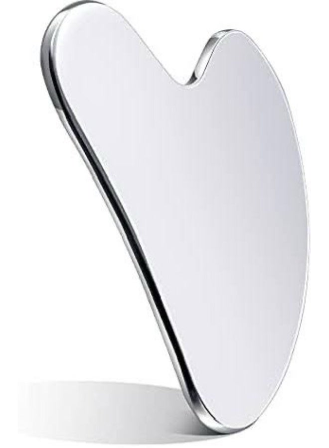 أداة غوا شا من الفولاذ المقاوم للصدأ للعناية الذاتية، أداة غوا شا معدنية للوجه، أداة غوا شا لعلاج الوجه والجسم - Image 3