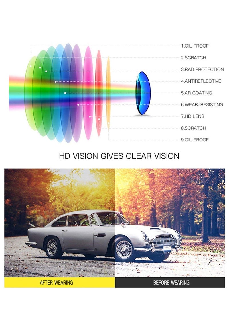 Excefore نظارات شمسية مستقطبة مستطيلة للرجال والنساء، إطار معدني طيار سائق نظارات شمسية عصرية، حماية من الأشعة فوق البنفسجية 400 للقيادة والرياضة والأنشطة الخارجية مثل المشي في الطبيعة والغولف وركوب الدراجات وصيد الأسماك (2 عبوة) - Image 4