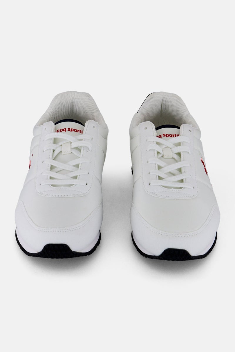le coq sportif Men Race Rone Lace Up Casual Shoes, White  - Image 3