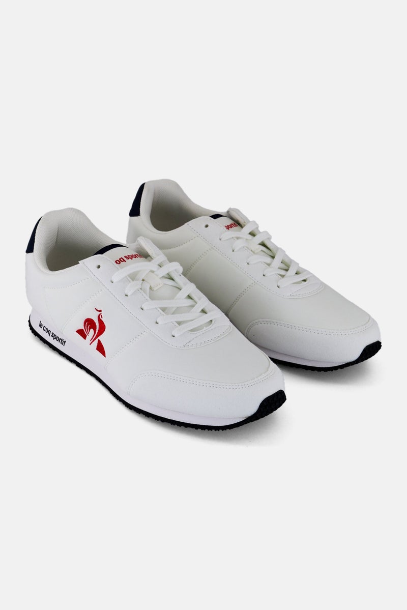 le coq sportif Men Race Rone Lace Up Casual Shoes, White  - Image 1