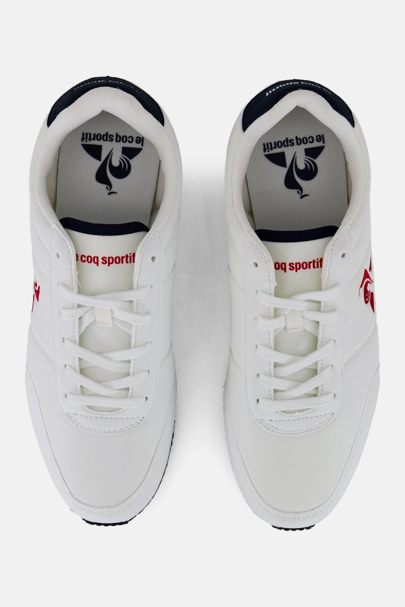 le coq sportif Men Race Rone Lace Up Casual Shoes, White  - Image 2