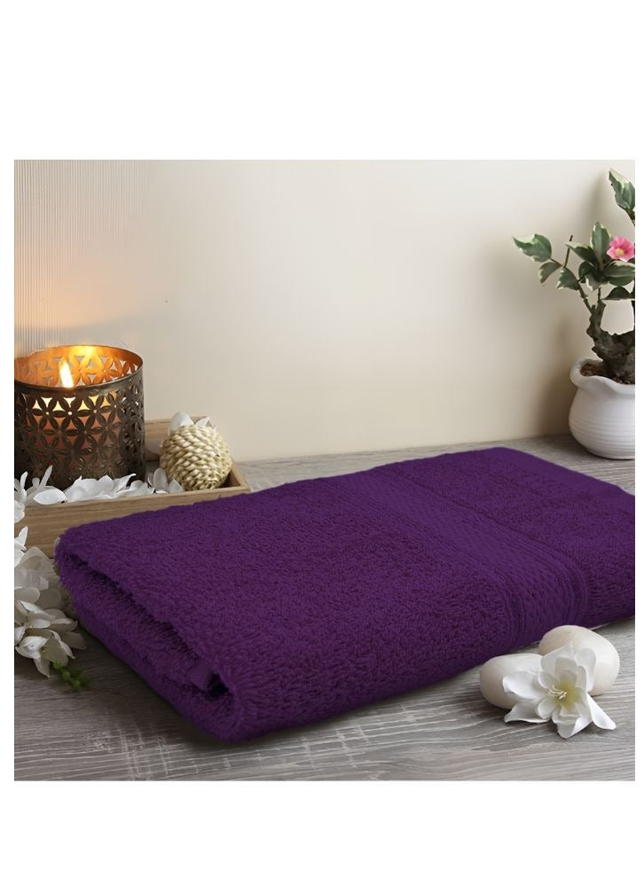 BYFT Daffodil (Purple) Premium Kids Towel (60x110 Cm-Set of 1) 100% Cotton, Highly Absorbent and Quick dry, Hotel and Spa Quality Bath linen with Stripe Diamond Dobby-500 Gsm - Image 1
