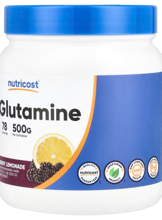 Nutricost L-جلوتامين توت العليق والليمون 17.9 أونصة (500 جرام) - Image 2