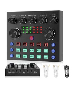 Y&D V8S Digital Audio Interface, Sound Card Microphone Kit, Live Mixer/Voice Changer/Audio Interface/Audio Mixer for Streaming/Gaming/Recording/Singing/PC/Computer  - Image 3