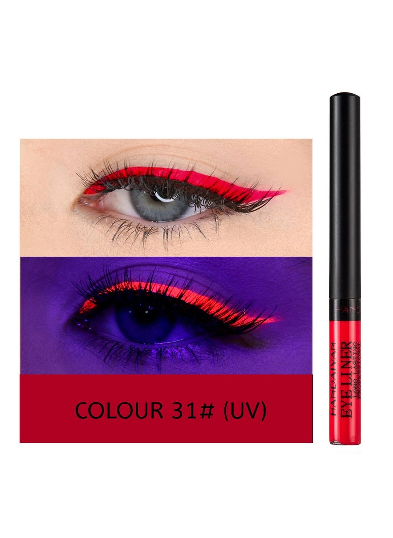 Handaiyan Waterproof Eyeliner color Liquid Liner UV Finish Professional Makeup Long Lasting Quick Smudge Proof Hyper Drying Resistant Stay All Day Waterline Winged Instant Result  - Image 2