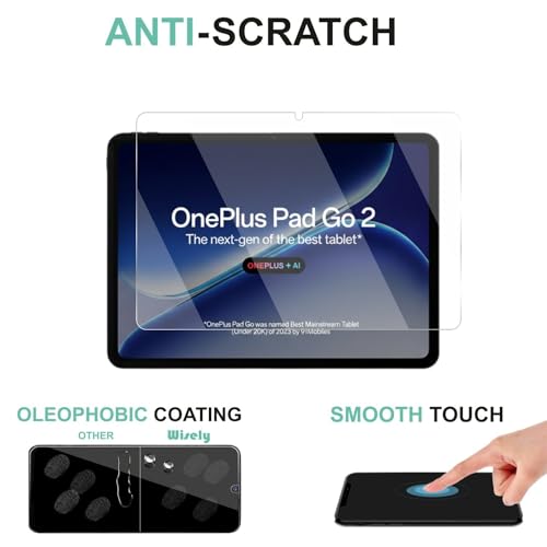Wisely Premium Screen Protector Compatible for ONEPLUS PAD GO 2 |12.1 inch| Anti-Scratch Tablet Glass Guard - 9H Ultimate Protection -Bubble-Free Easy installation kit - HD Clear - Image 3