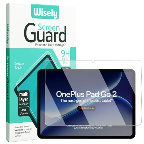 Wisely Premium Screen Protector Compatible for ONEPLUS PAD GO 2 |12.1 inch| Anti-Scratch Tablet Glass Guard - 9H Ultimate Protection -Bubble-Free Easy installation kit - HD Clear - Image 1