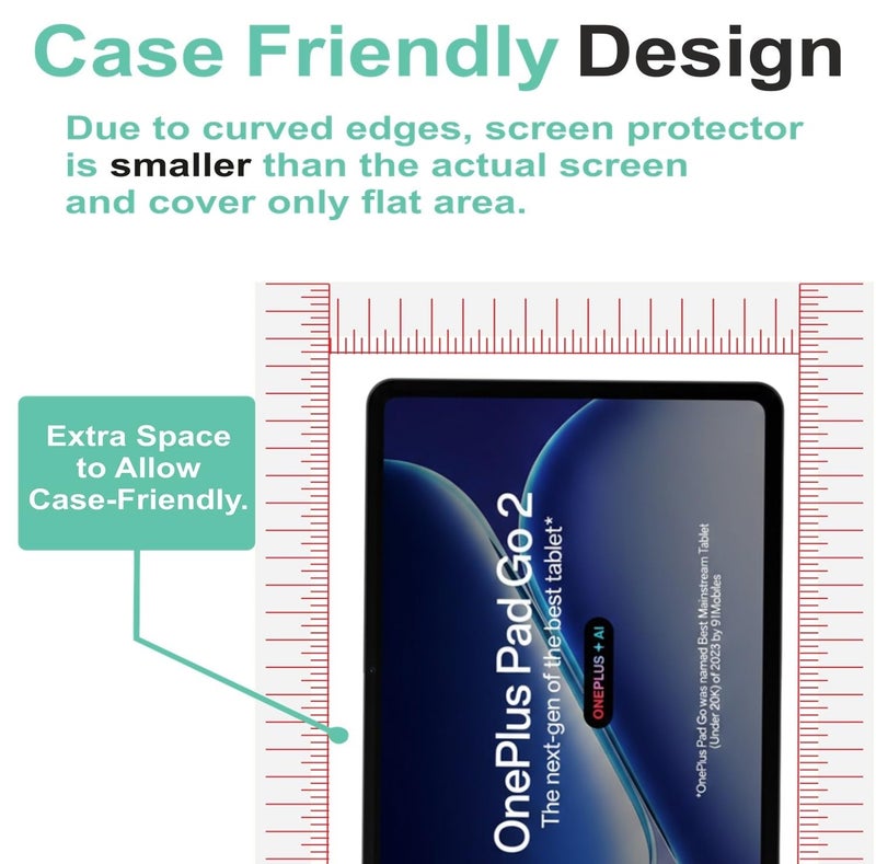 Wisely Premium Screen Protector Compatible for ONEPLUS PAD GO 2 |12.1 inch| Anti-Scratch Tablet Glass Guard - 9H Ultimate Protection -Bubble-Free Easy installation kit - HD Clear - Image 4