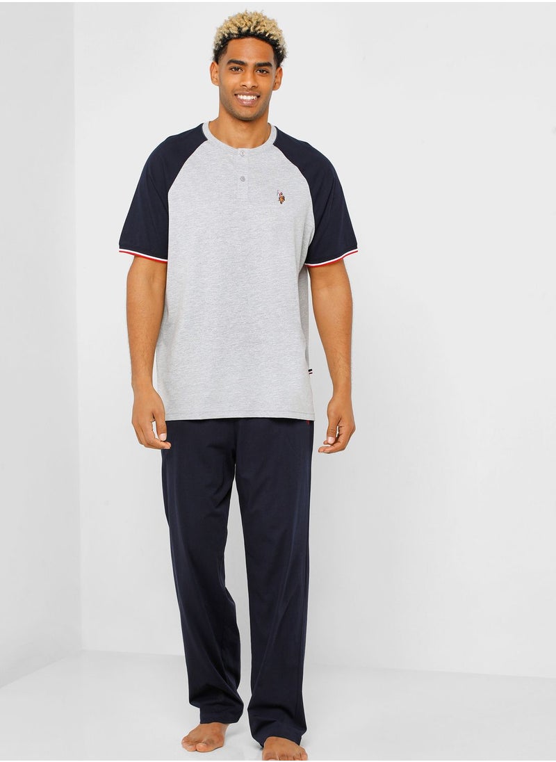 U.S. Polo Assn. - Crew Neck T-Shirt And Pyjama Set - Image 1
