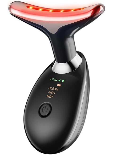 Neck Face Massager Face Sculpting Tool – 3 Colour Modes & Vibration for Facial Massaging, Reduces Double Chin, Lifts & Firms Skin for a Contoured Look