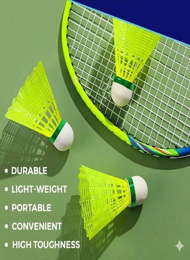 LEAFED Nylon Badminton Shuttlecock (Pack of 6) | Durable Nylon Feather Cock | Stable Flight & Fast Recovery | Ideal for Indoor & Outdoor Games | Birdies for Beginners, Training & Practice Matches - Image 5