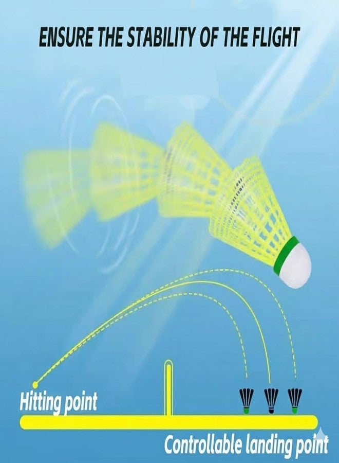 LEAFED Nylon Badminton Shuttlecock (Pack of 6) | Durable Nylon Feather Cock | Stable Flight & Fast Recovery | Ideal for Indoor & Outdoor Games | Birdies for Beginners, Training & Practice Matches - Image 3