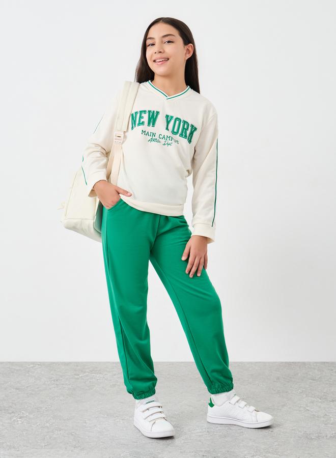 Styli Girls New York Graphic Sweatshirt and Joggers Set - Image 1
